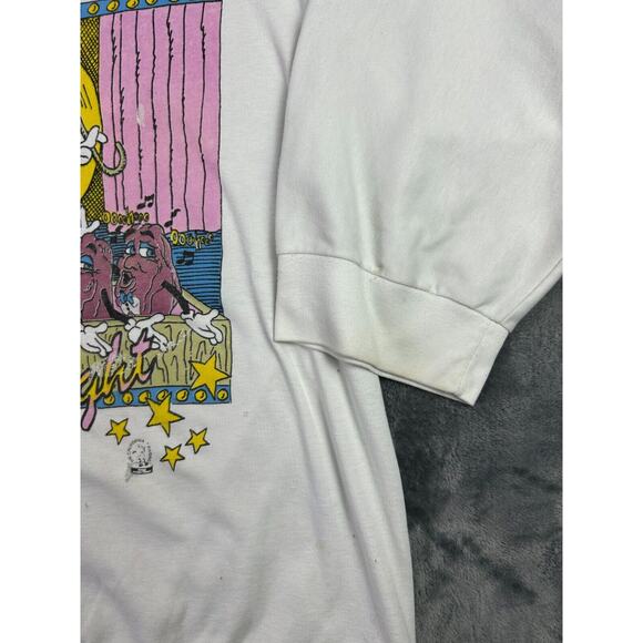 Vintage 1987 The California Raisins 3/4 Sleeve Sweatshirt Talent Night BJ Frog L - Picture 10 of 16